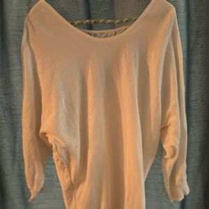 Kismet Ivory Long Sleeve Top with lace insert at back - XL - new or like new